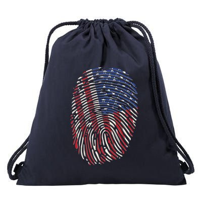 American DNA Fingerprint Drawstring Bag