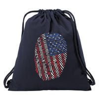 American DNA Fingerprint Drawstring Bag