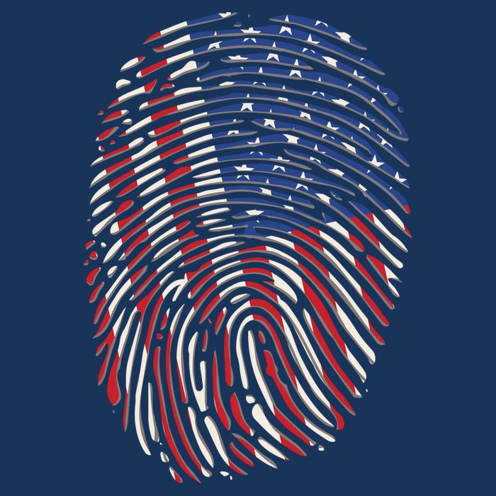 American DNA Fingerprint Drawstring Bag