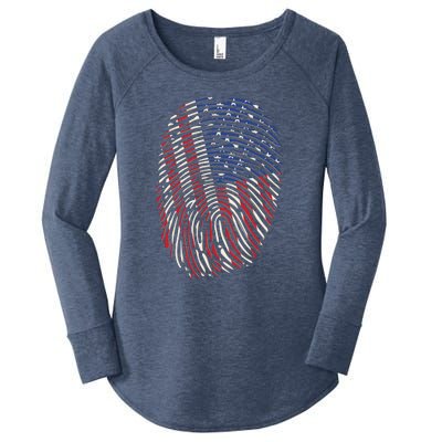 American DNA Fingerprint Women's Perfect Tri Tunic Long Sleeve Shirt