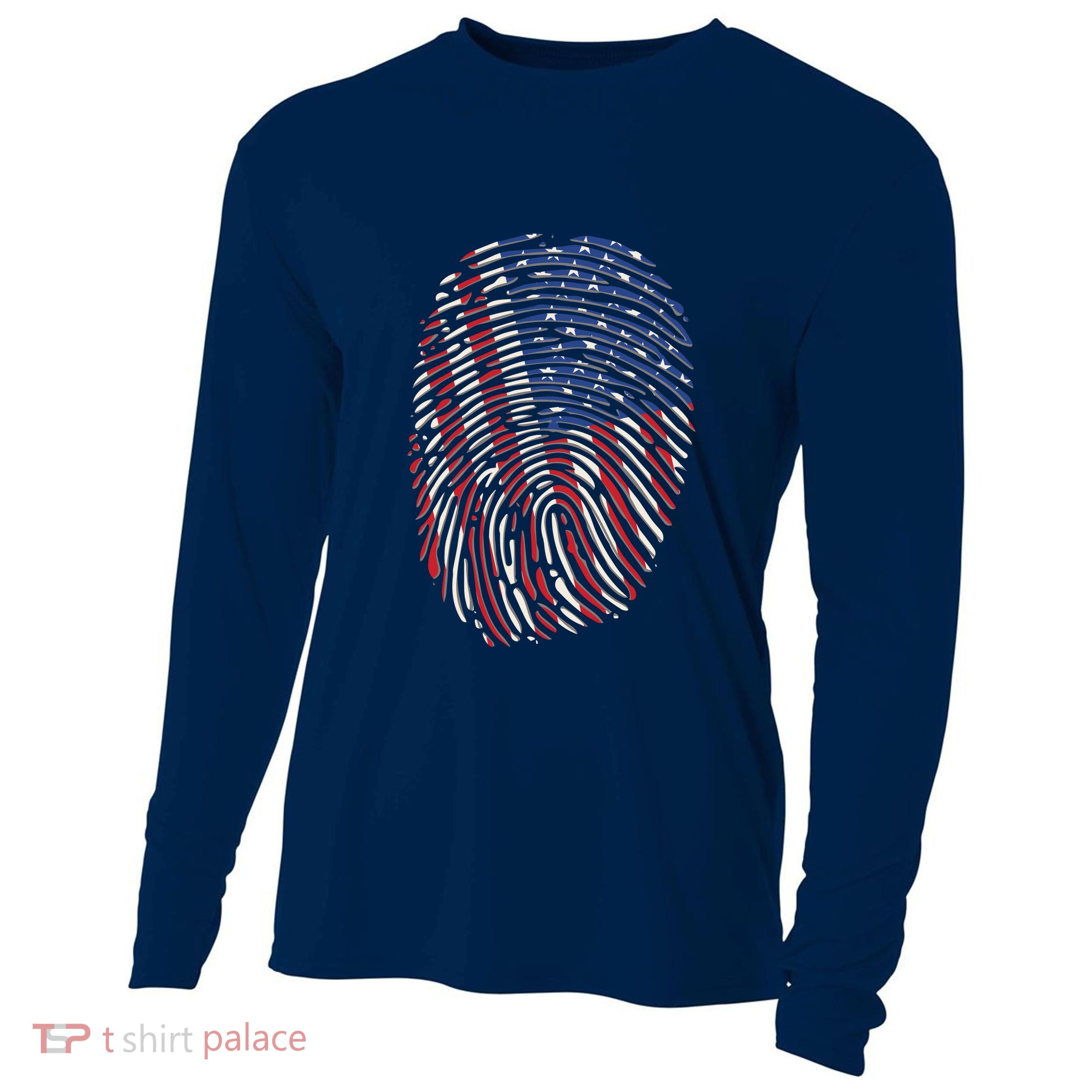 American DNA Fingerprint Cooling Performance Long Sleeve Crew