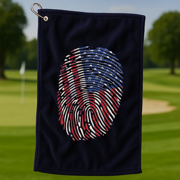 American DNA Fingerprint Golf Towel