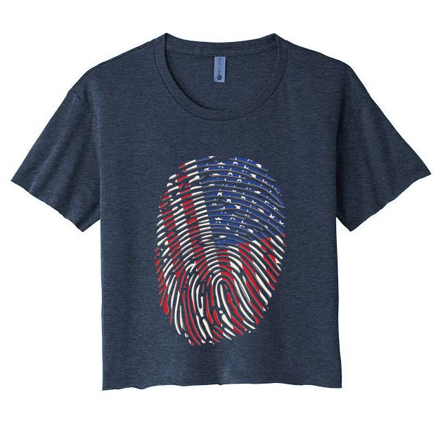 American DNA Fingerprint Crop Top