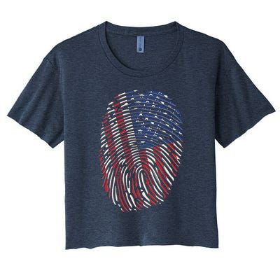 American DNA Fingerprint Women's Crop Top Tee