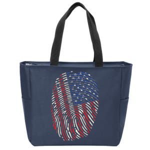 American DNA Fingerprint Zip Tote Bag