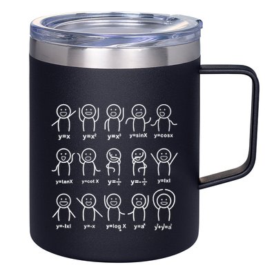 Algebra Dance Funny Graph Figures Math Equation Teacher 12oz Stainless Steel Coffee Mug