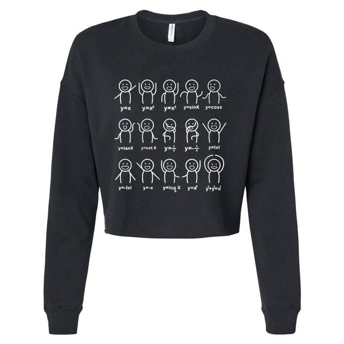 Algebra Dance Funny Graph Figures Math Equation Teacher Cropped Pullover Crew