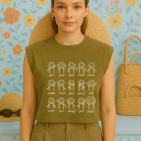 Algebra Dance Funny Graph Figures Math Equation Teacher Garment-Dyed Women's Muscle Tee