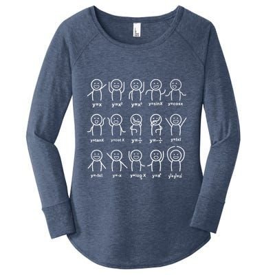 Algebra Dance Funny Graph Figures Math Equation Teacher Women's Perfect Tri Tunic Long Sleeve Shirt