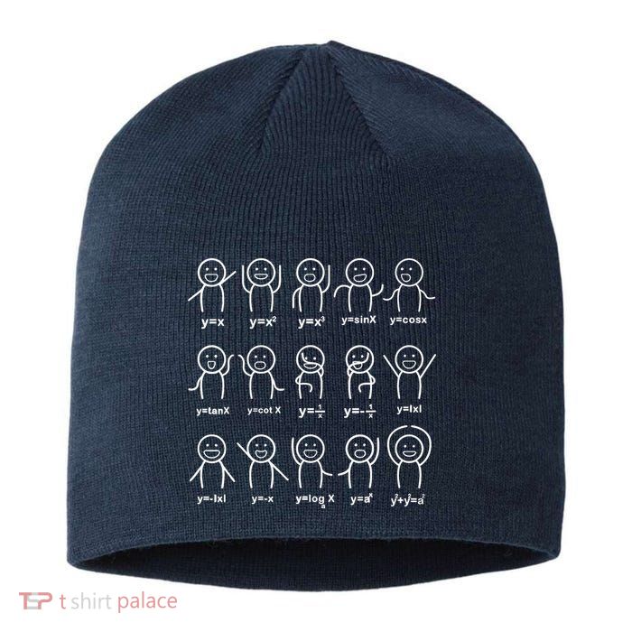 Algebra Dance Funny Graph Figures Math Equation Teacher Sustainable Beanie