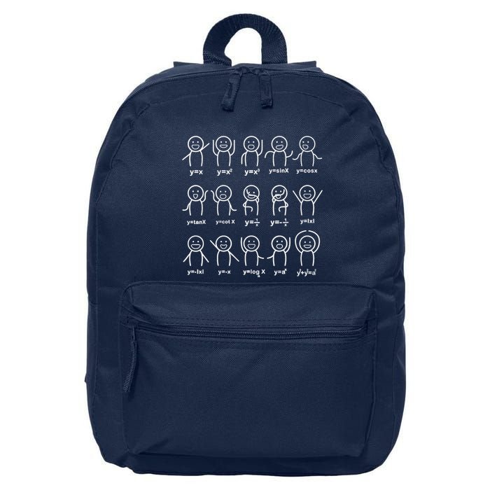 Algebra Dance Funny Graph Figures Math Equation Teacher 16 in Basic Backpack