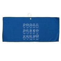 Algebra Dance Funny Graph Figures Math Equation Teacher Large Microfiber Waffle Golf Towel