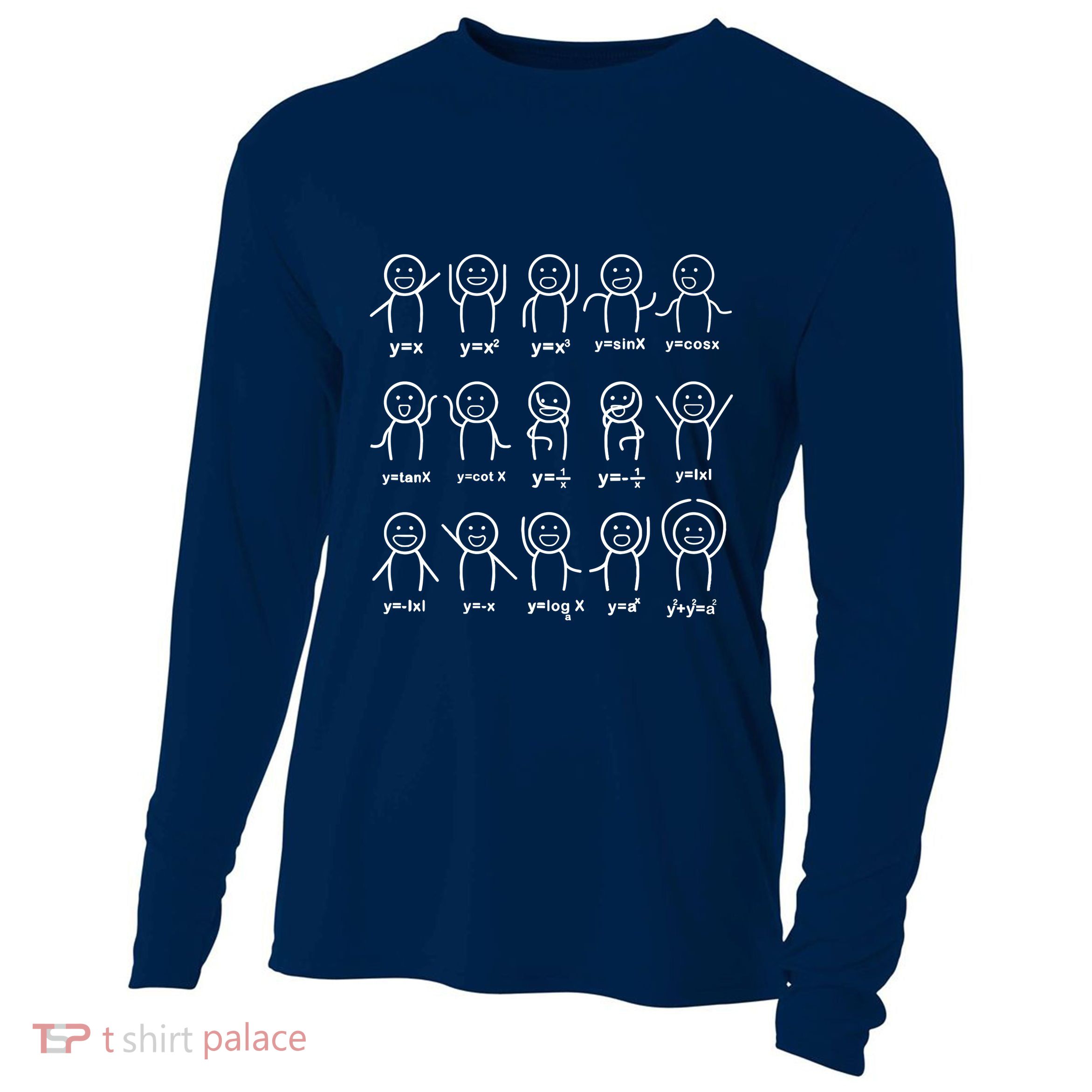 Algebra Dance Funny Graph Figures Math Equation Teacher Cooling Performance Long Sleeve Crew