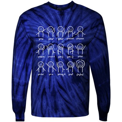 Algebra Dance Funny Graph Figures Math Equation Teacher Tie-Dye Long Sleeve Shirt