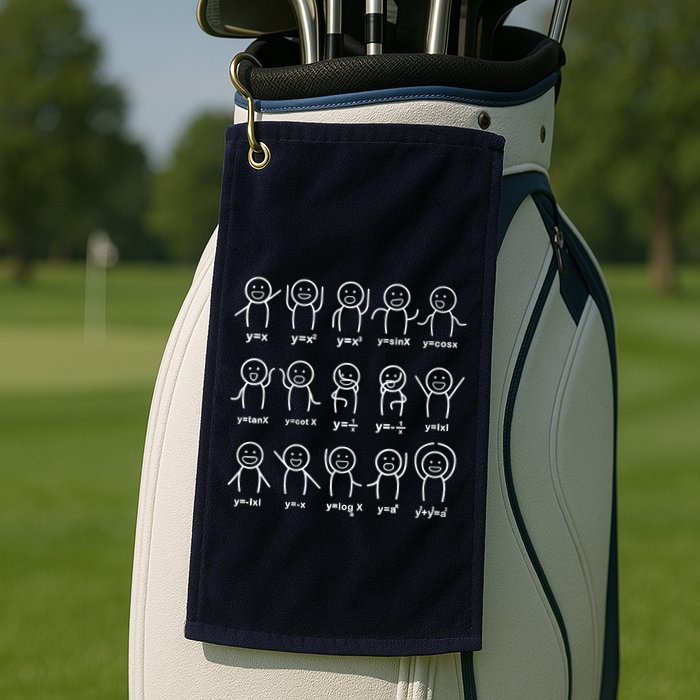 Algebra Dance Funny Graph Figures Math Equation Teacher Golf Towel