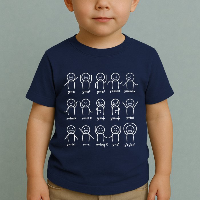 Algebra Dance Funny Graph Figures Math Equation Teacher Toddler T-Shirt