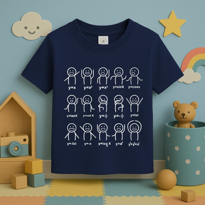 Algebra Dance Funny Graph Figures Math Equation Teacher Toddler T-Shirt