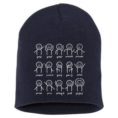 Algebra Dance Funny Graph Figures Math Equation Teacher Short Acrylic Beanie