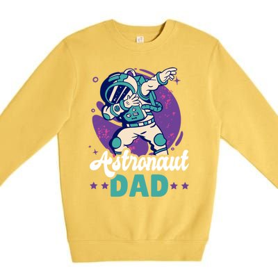 Astronaut Dad For The Galaxy For Father's Day Gift Premium Crewneck Sweatshirt