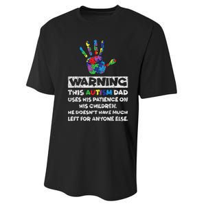 Autism Dad Father Son Daughter Autistic Autism Awareness Performance Sprint T-Shirt