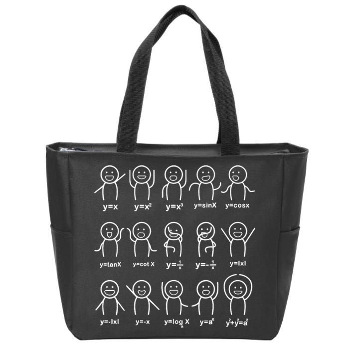 Algebra Dance Funny Graph Figures Math Equation Teacher Zip Tote Bag