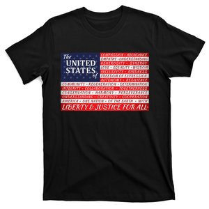 American Dream Flag Patriotic Design T-Shirt