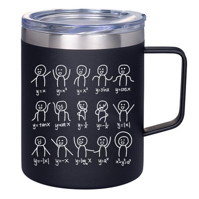 Algebra Dance Funny Graph Figures Math Equation 12oz Stainless Steel Coffee Mug