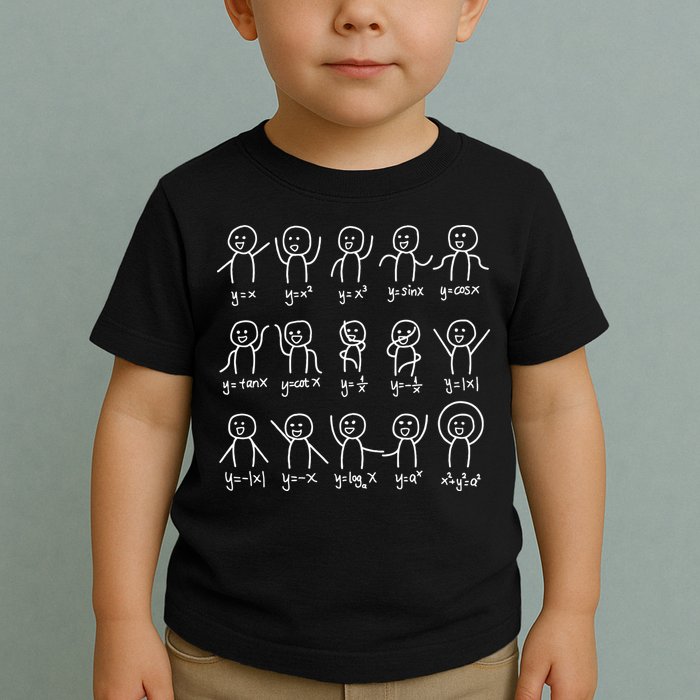 Algebra Dance Funny Graph Figures Math Equation Toddler T-Shirt