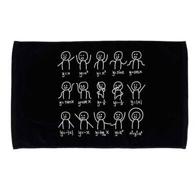 Algebra Dance Funny Graph Figures Math Equation Microfiber Hand Towel