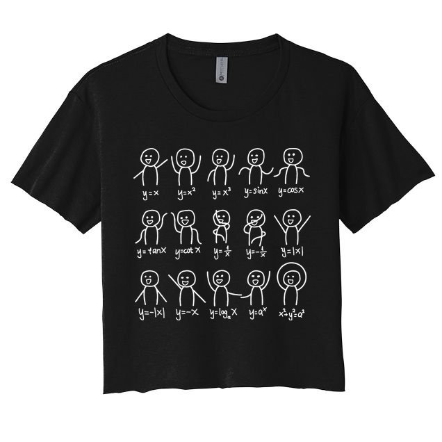 Algebra Dance Funny Graph Figures Math Equation Crop Top