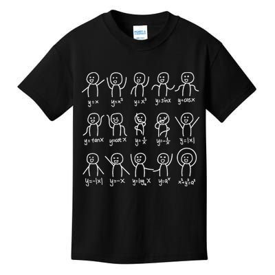 Algebra Dance Funny Graph Figures Math Equation Kids T-Shirt