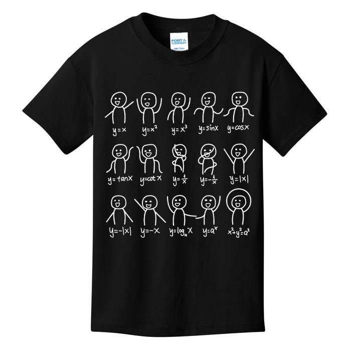 Algebra Dance Funny Graph Figures Math Equation Kids T-Shirt
