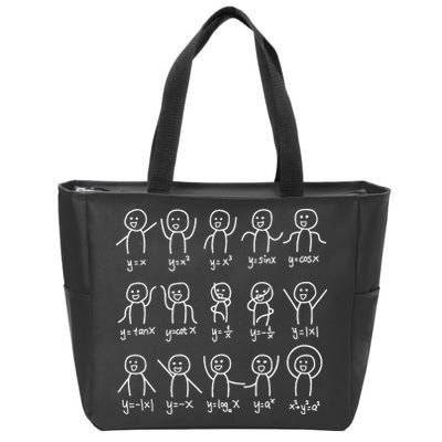 Algebra Dance Funny Graph Figures Math Equation Zip Tote Bag