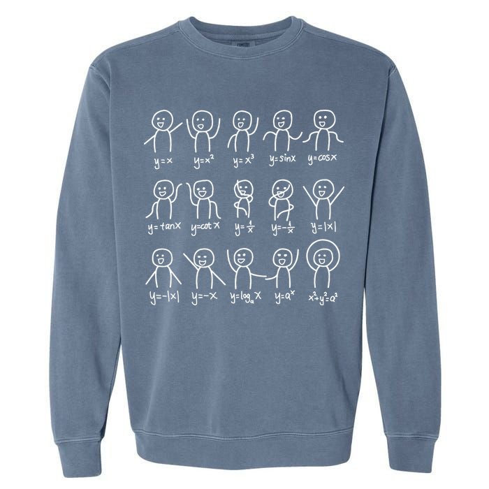Algebra Dance Funny Graph Figures Math Equation Garment-Dyed Sweatshirt