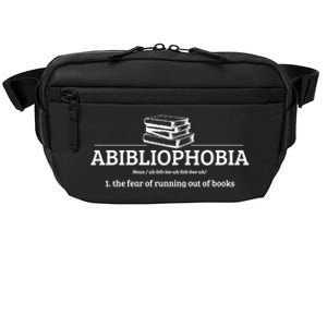 Abibliophobia Definition Funny Literature Book Lover Gift Crossbody Pack