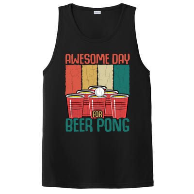 Awesome Day For Beer Pong Funny Sports Lover Player Graphic Gift PosiCharge Competitor Tank