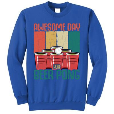 Awesome Day For Beer Pong Funny Sports Lover Player Graphic Gift Sweatshirt