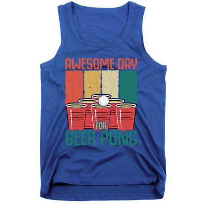 Awesome Day For Beer Pong Funny Sports Lover Player Graphic Gift Tank Top