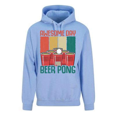 Awesome Day For Beer Pong Funny Sports Lover Player Graphic Gift Unisex Surf Hoodie