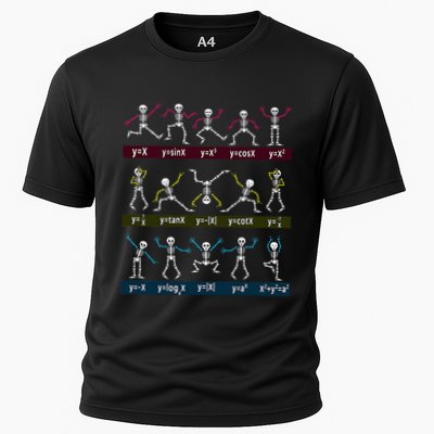 Algebra Dance Funny Function Skeleton Geek Pun Math Equation Cooling Performance Crew T-Shirt