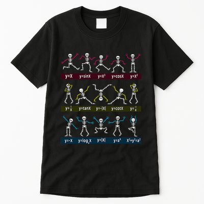 Algebra Dance Funny Function Skeleton Geek Pun Math Equation Tall T-Shirt