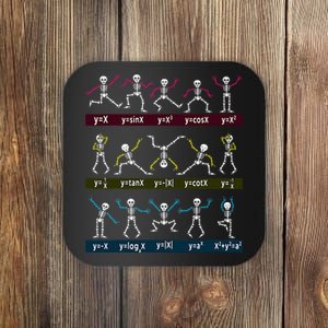 Algebra Dance Funny Function Skeleton Geek Pun Math Equation Coaster