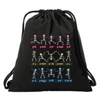 Algebra Dance Funny Function Skeleton Geek Pun Math Equation Drawstring Bag