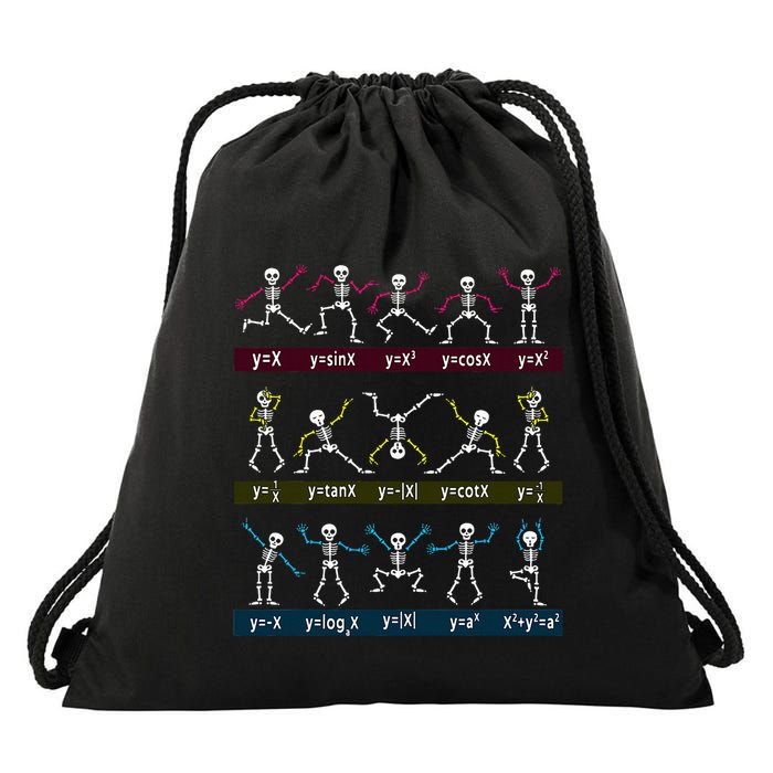 Algebra Dance Funny Function Skeleton Geek Pun Math Equation Drawstring Bag