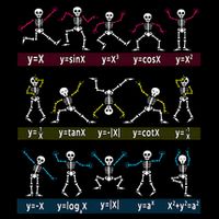 Algebra Dance Funny Function Skeleton Geek Pun Math Equation Drawstring Bag