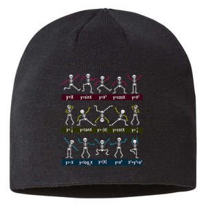 Algebra Dance Funny Function Skeleton Geek Pun Math Equation Sustainable Beanie