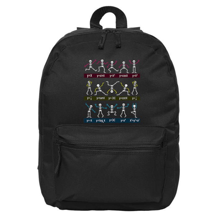 Algebra Dance Funny Function Skeleton Geek Pun Math Equation 16 in Basic Backpack