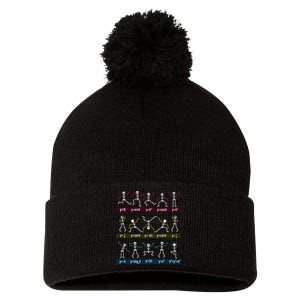 Algebra Dance Funny Function Skeleton Geek Pun Math Equation Pom Pom 12in Knit Beanie