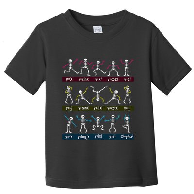 Algebra Dance Funny Function Skeleton Geek Pun Math Equation Toddler T-Shirt
