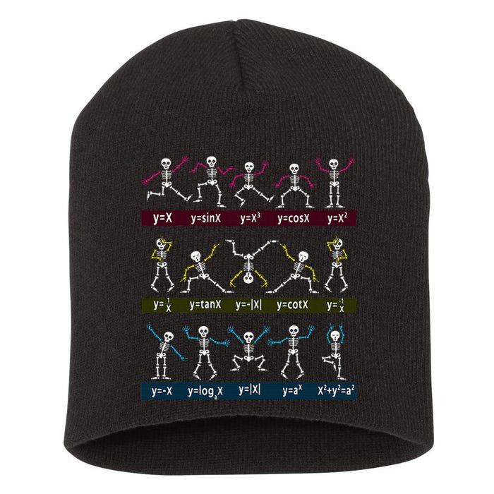 Algebra Dance Funny Function Skeleton Geek Pun Math Equation Short Acrylic Beanie